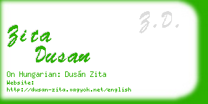 zita dusan business card